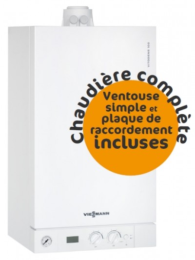 Chaudière Gaz Viessmann Vitodens 100W B1KA009 - Complète